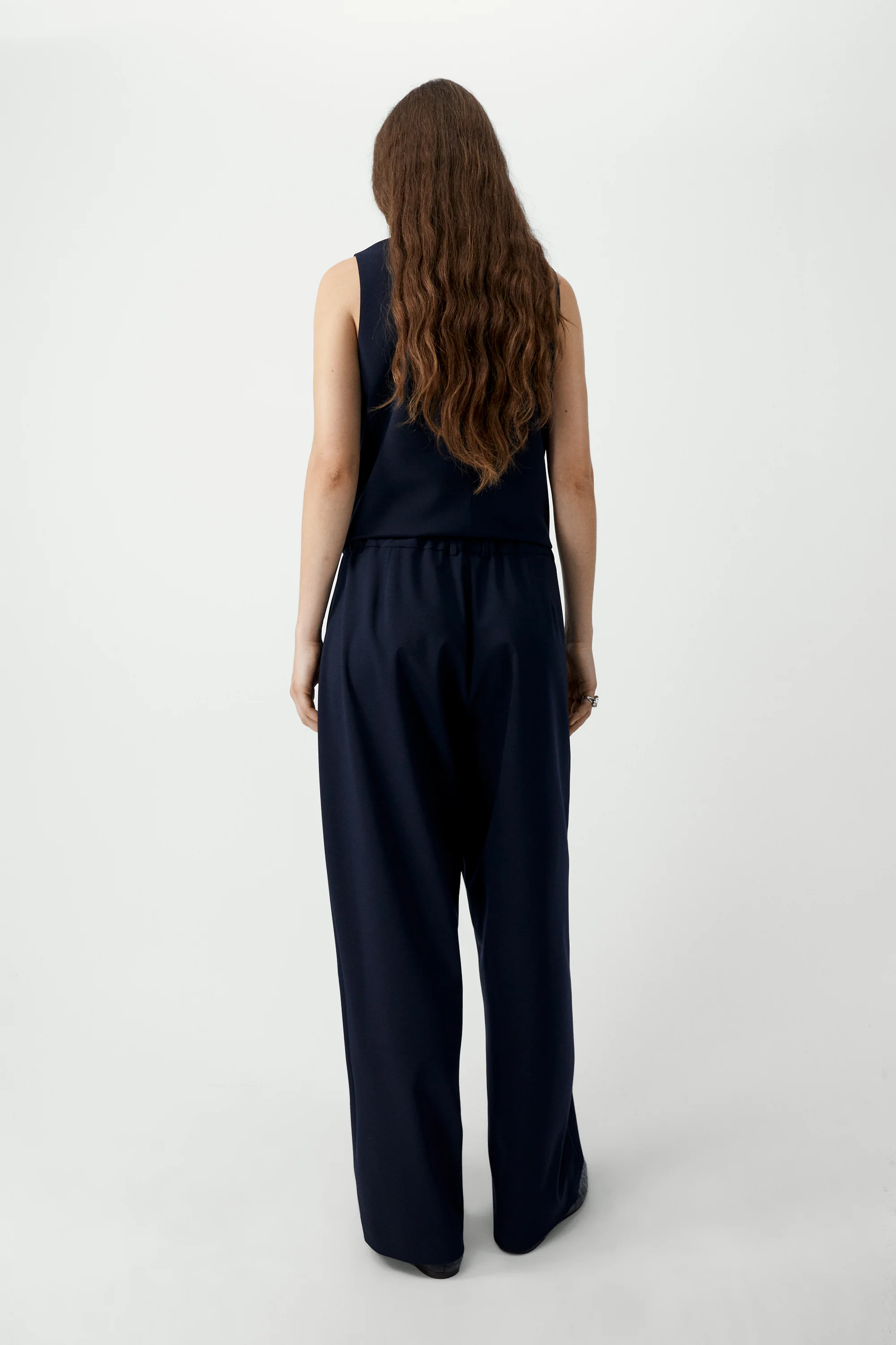 Tailored Masculine Pants | Navy - Image 4