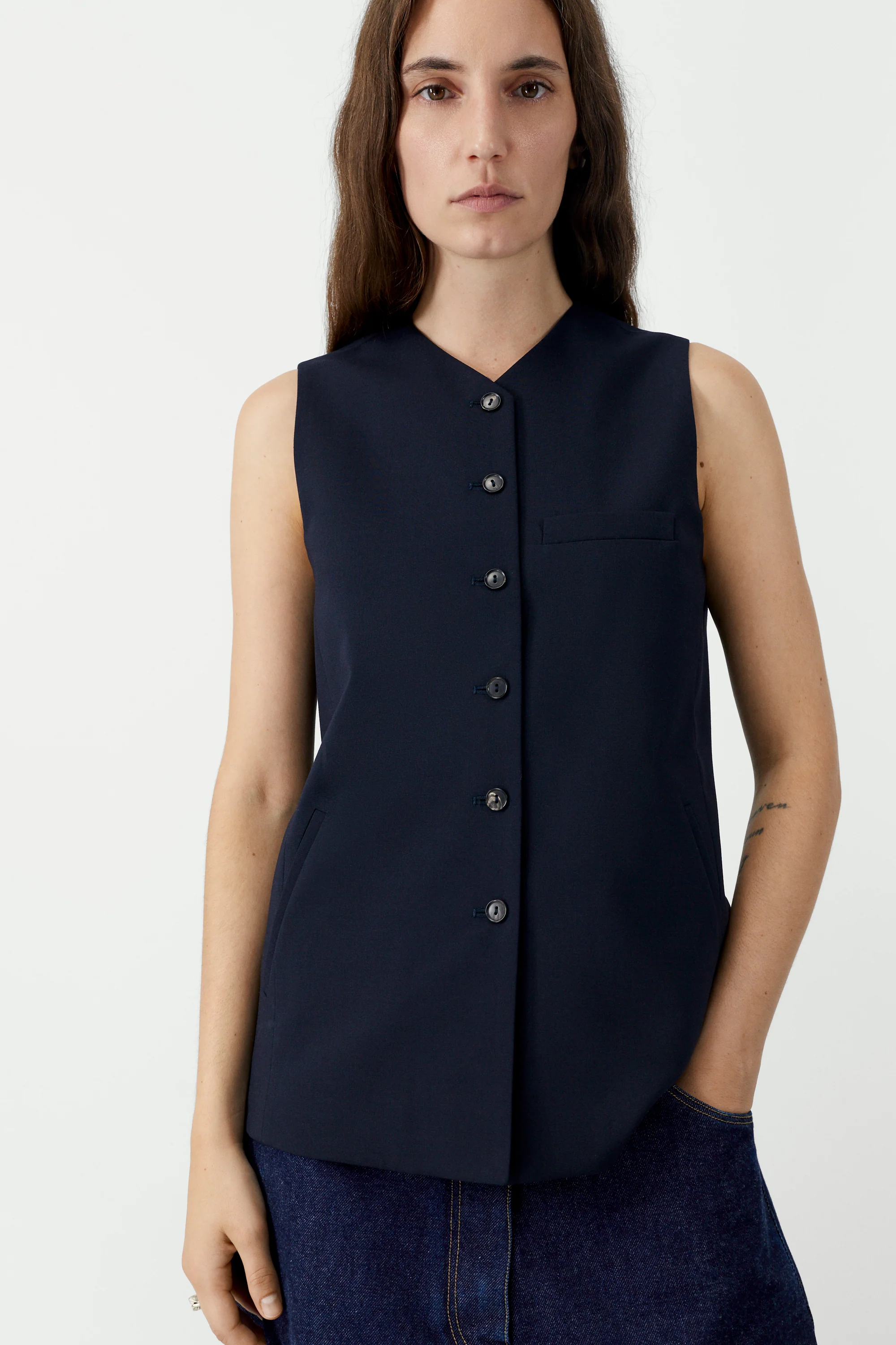Tailored Vest | Navy - Image 2