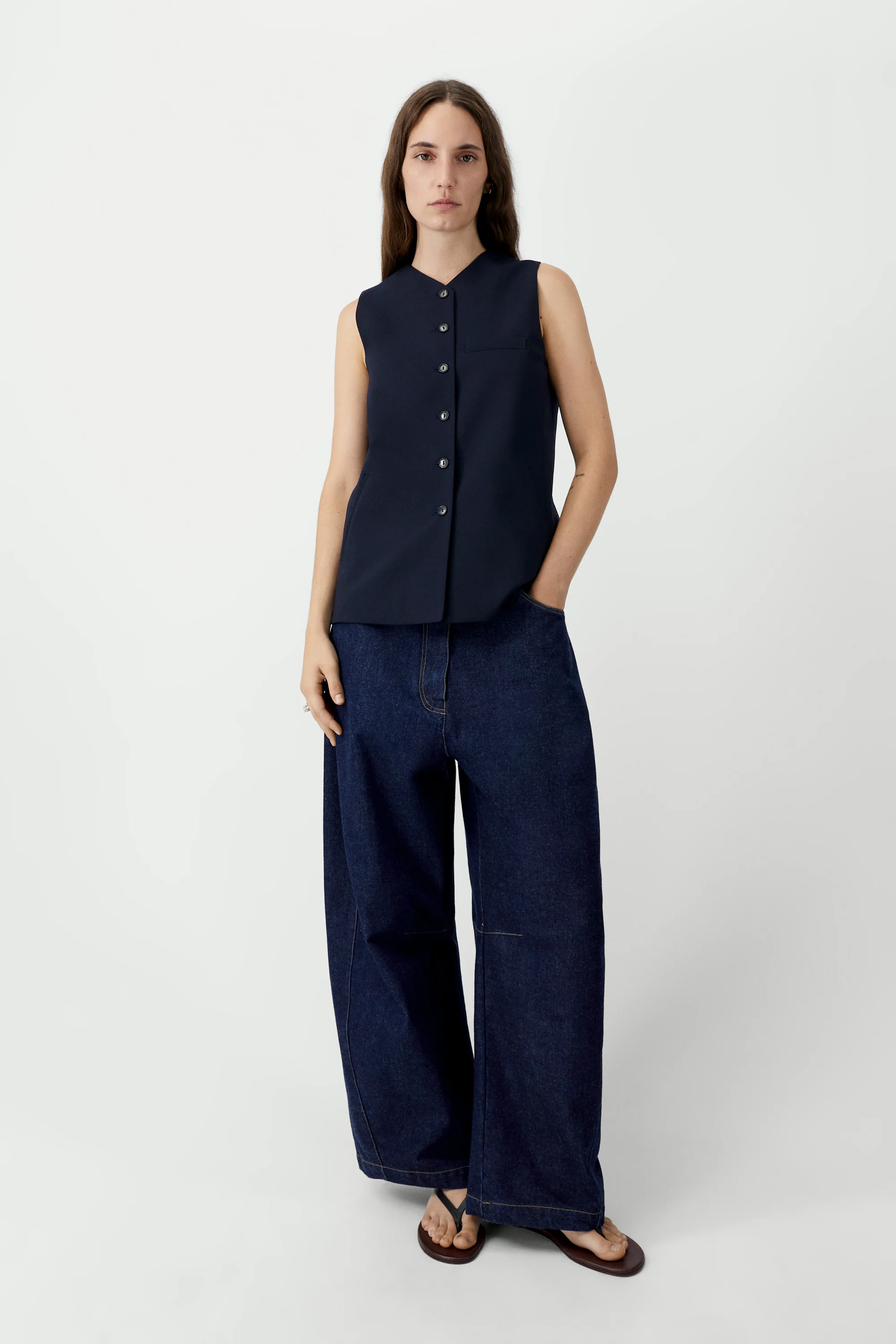 Tailored Vest | Navy - Image 3