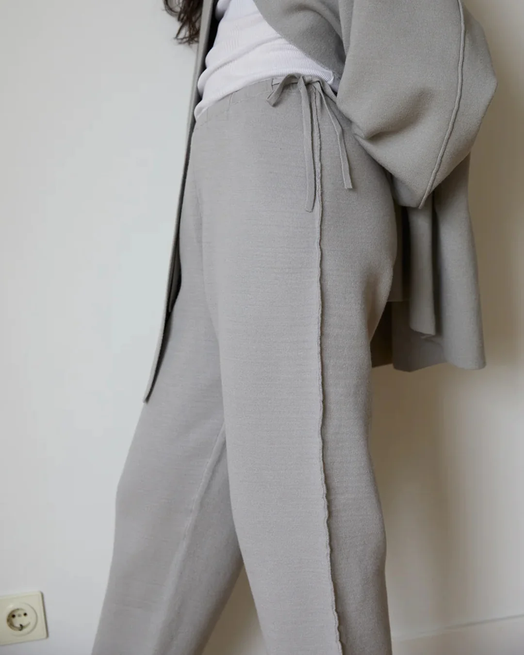 The Drawcord Knit Pant | Grey