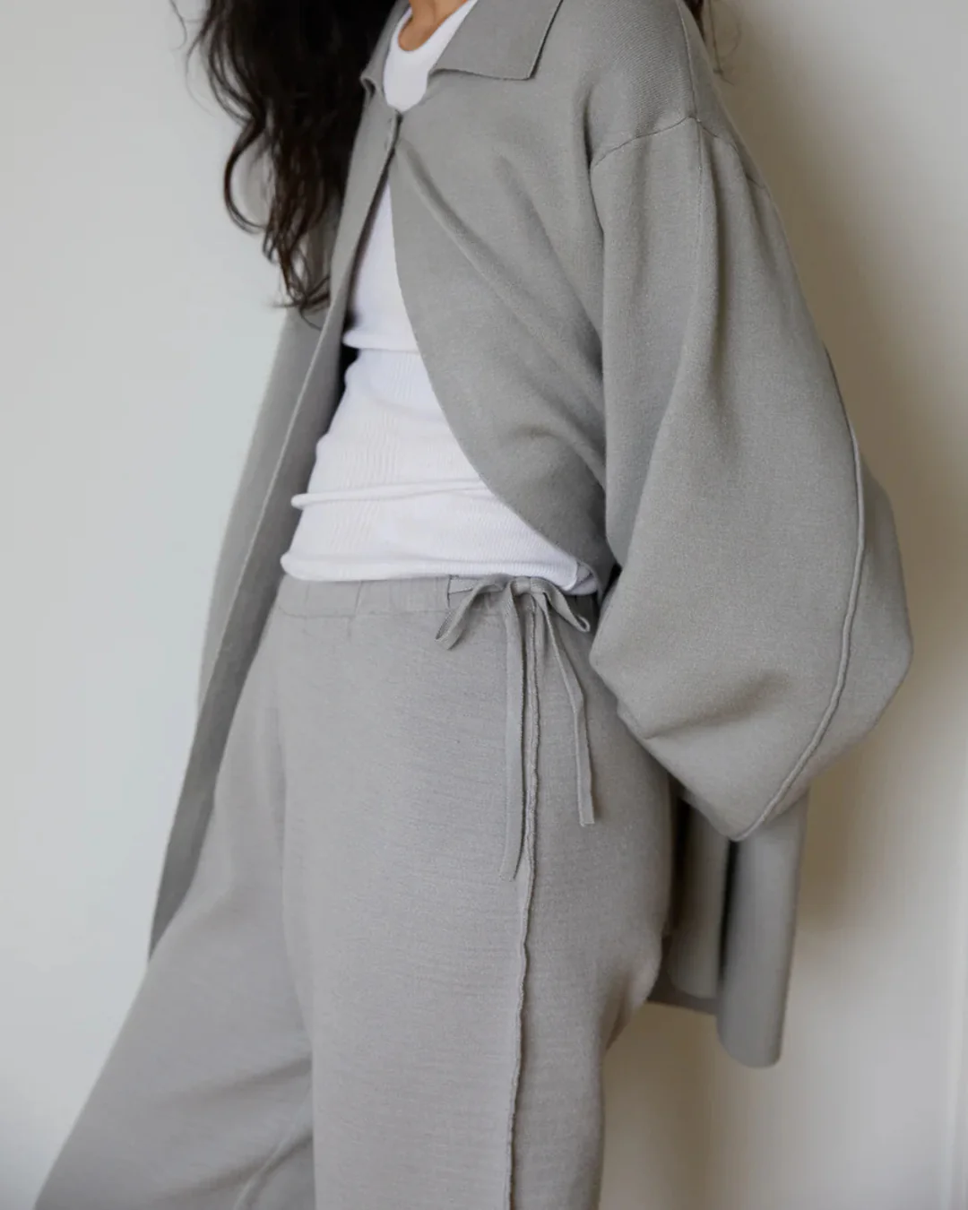 The Drawcord Knit Pant | Grey - Image 3