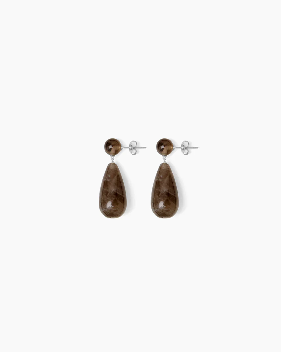 The Lola Earrings | Smoky Quartz
