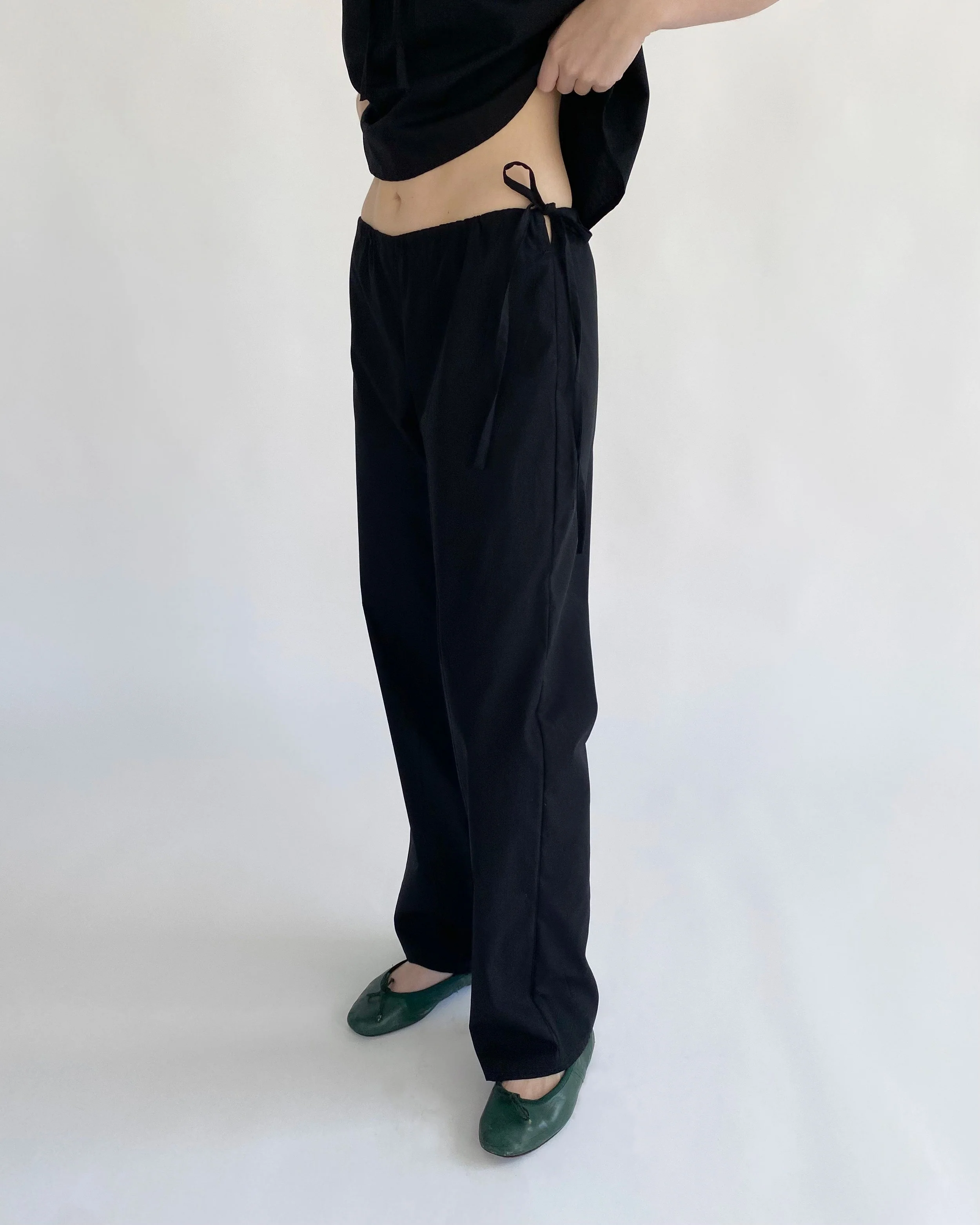 Tie Pants | Black