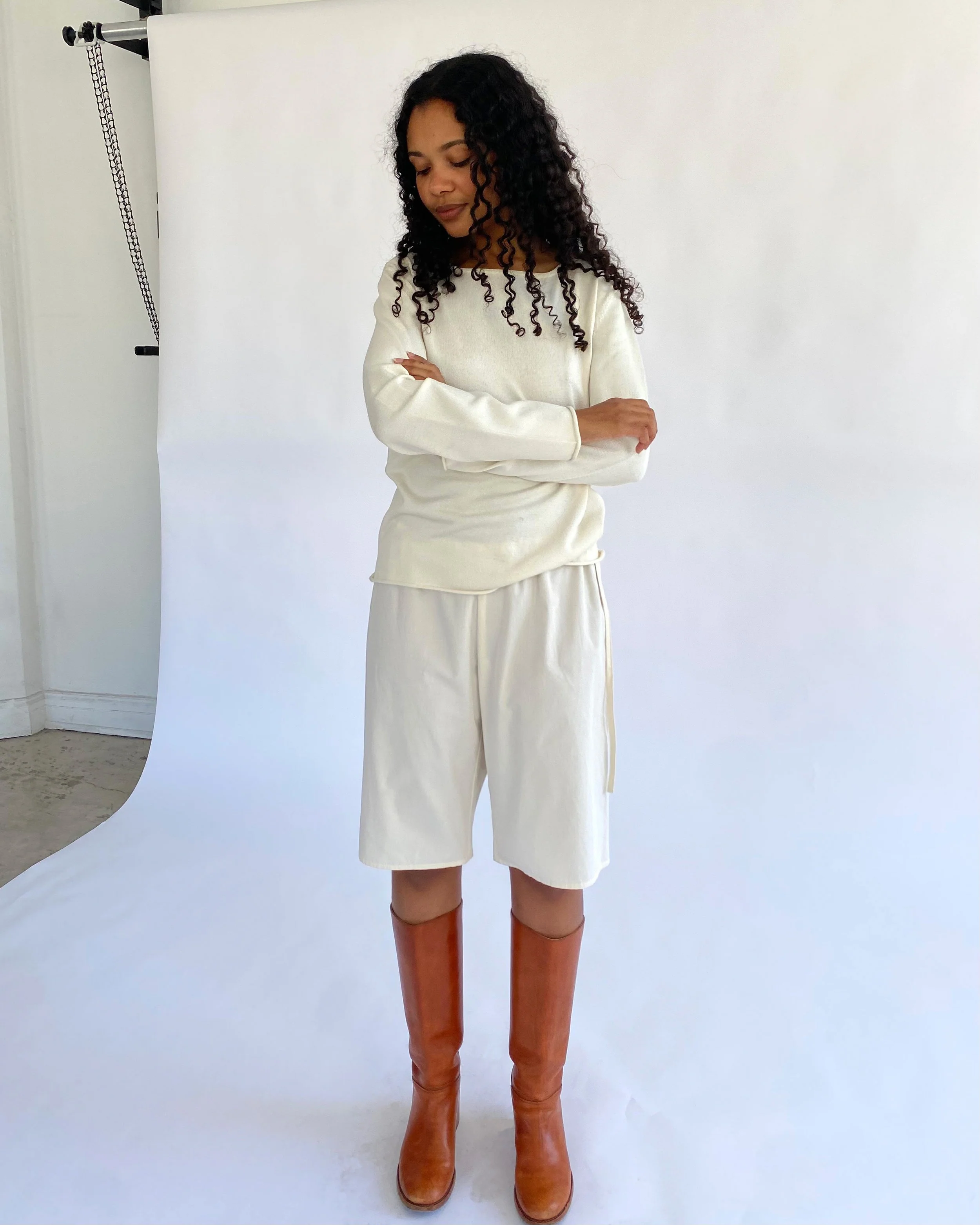 Tie Shorts | Rice - Image 2