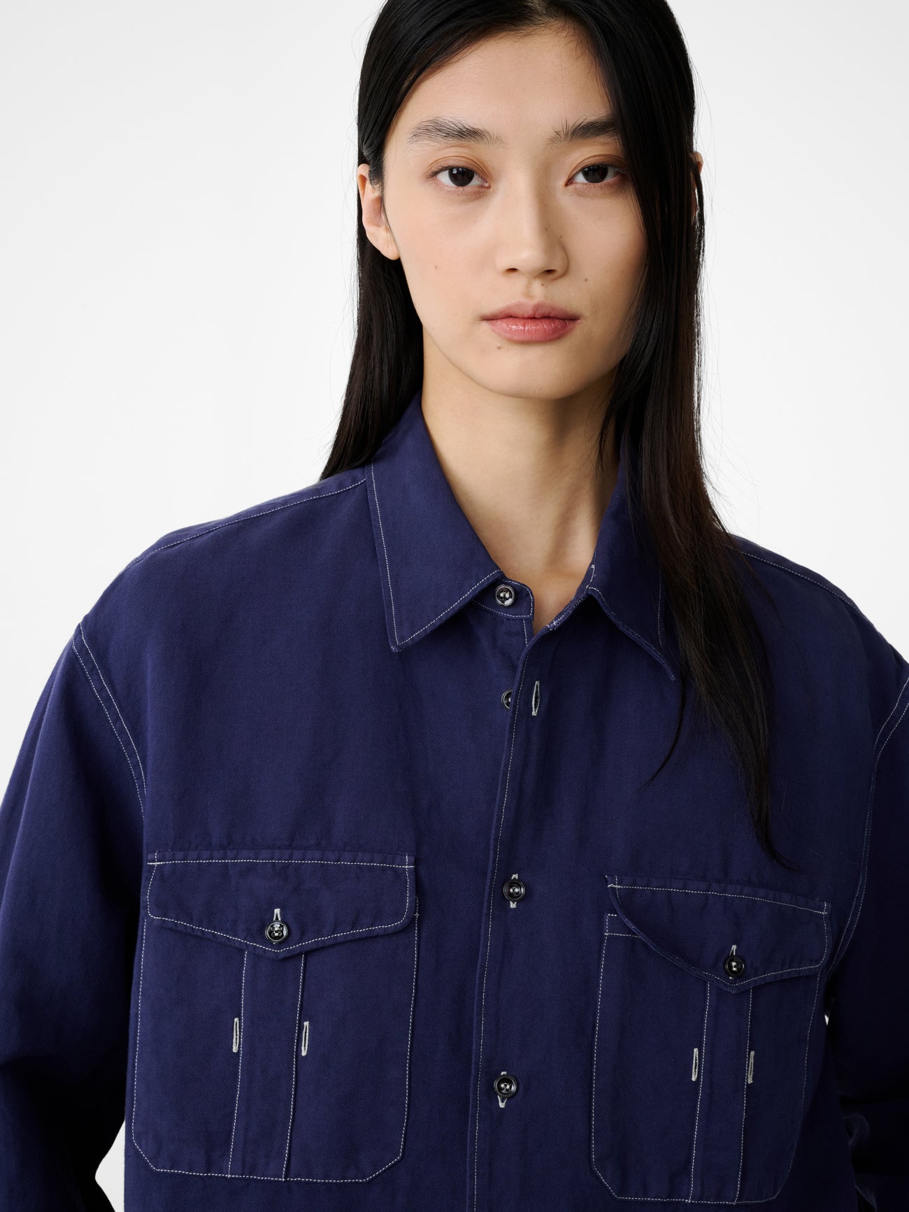 Louro Utility Pocket Shirt Unisex | Indigo - Image 2