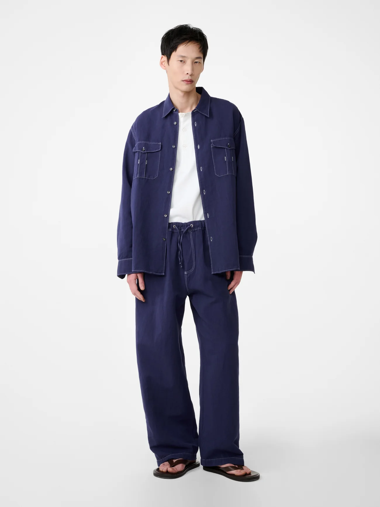 Louro Utility Pocket Shirt Unisex | Indigo - Image 6