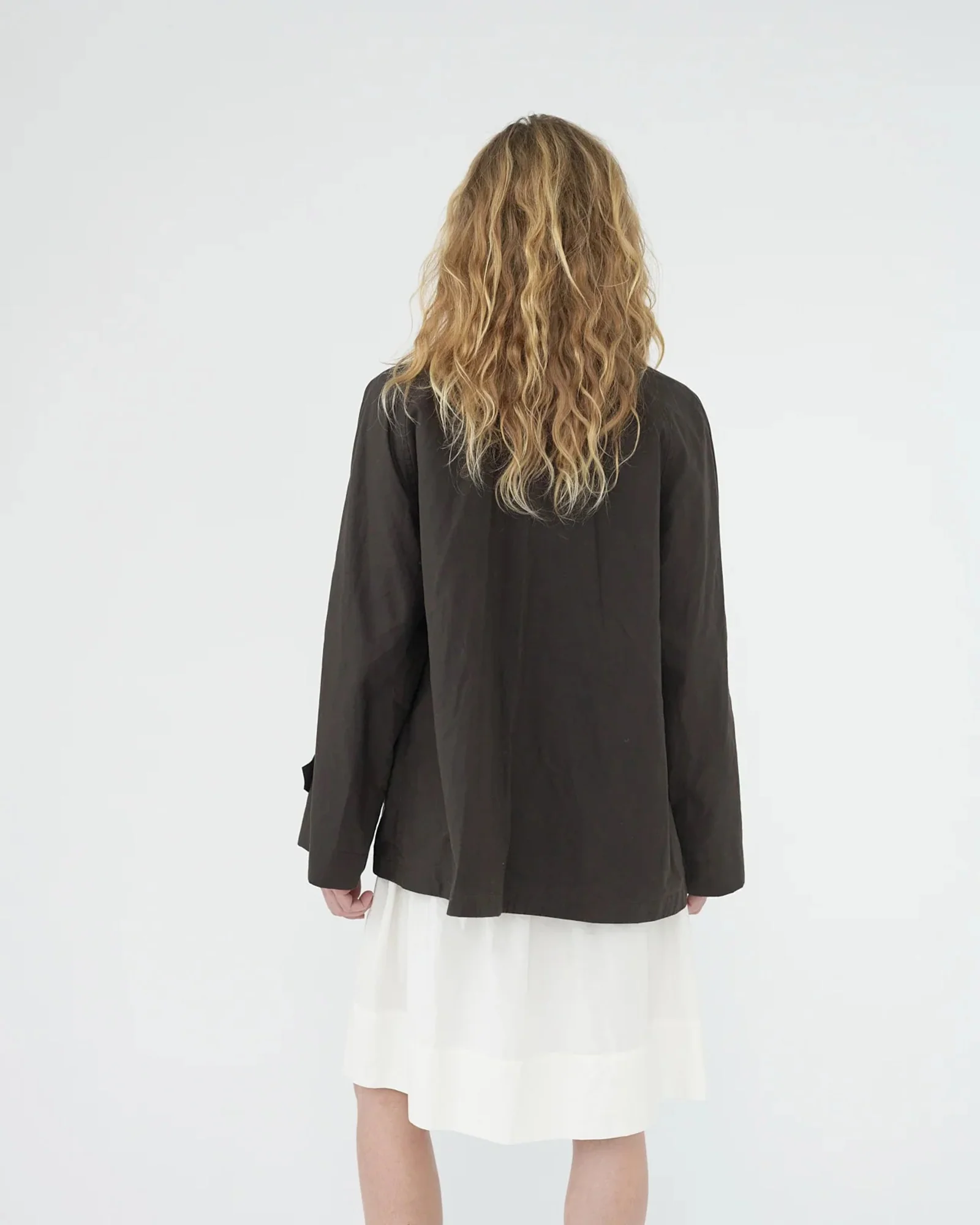 Waxed Cotton Jacket Mac | Brown - Image 4