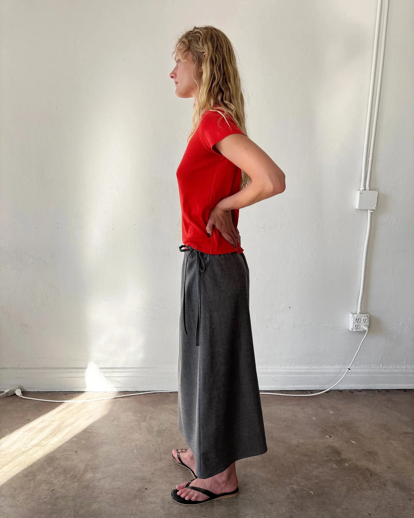 Wool Skirt | Grey - Image 2