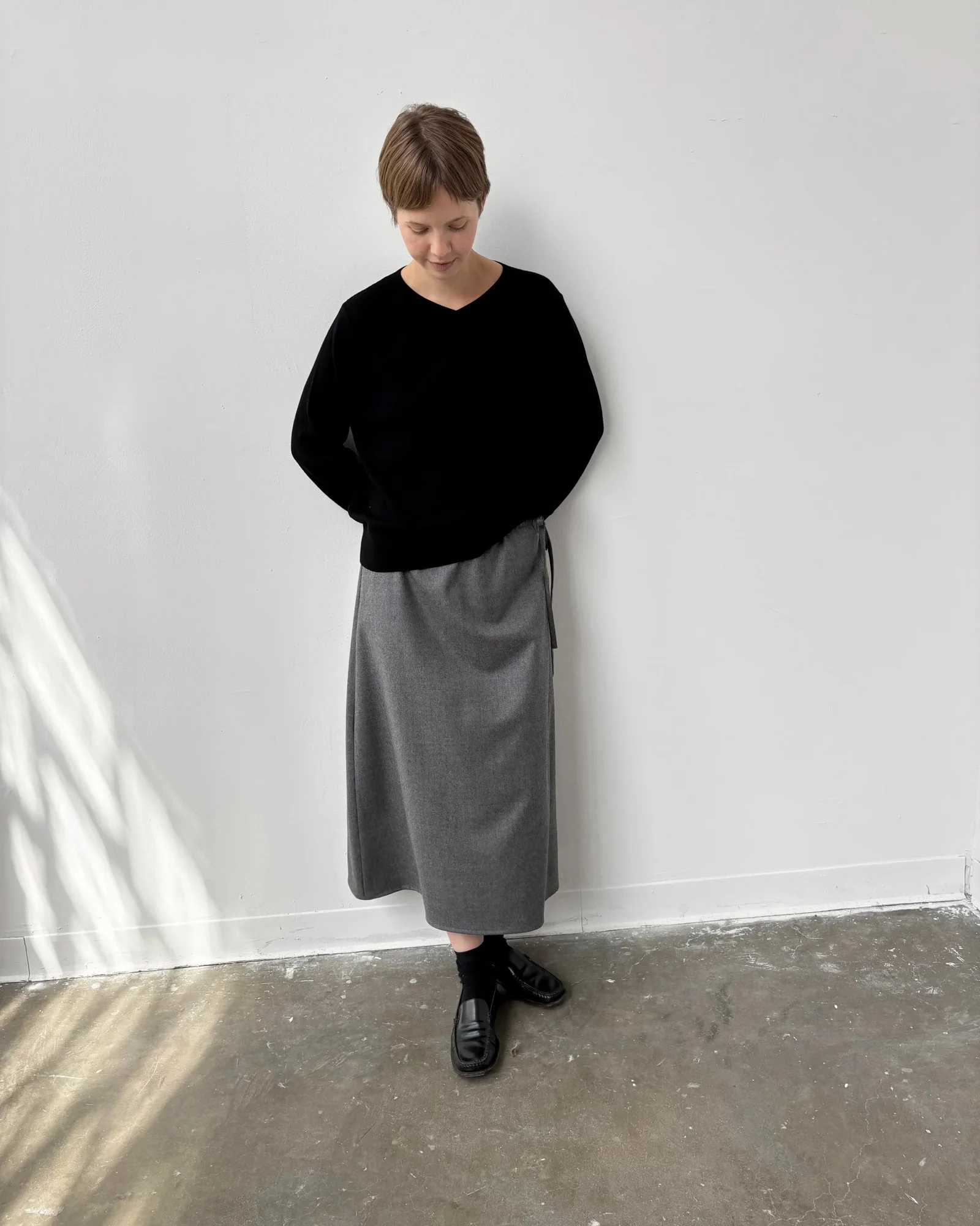 Wool Skirt | Grey - Image 3