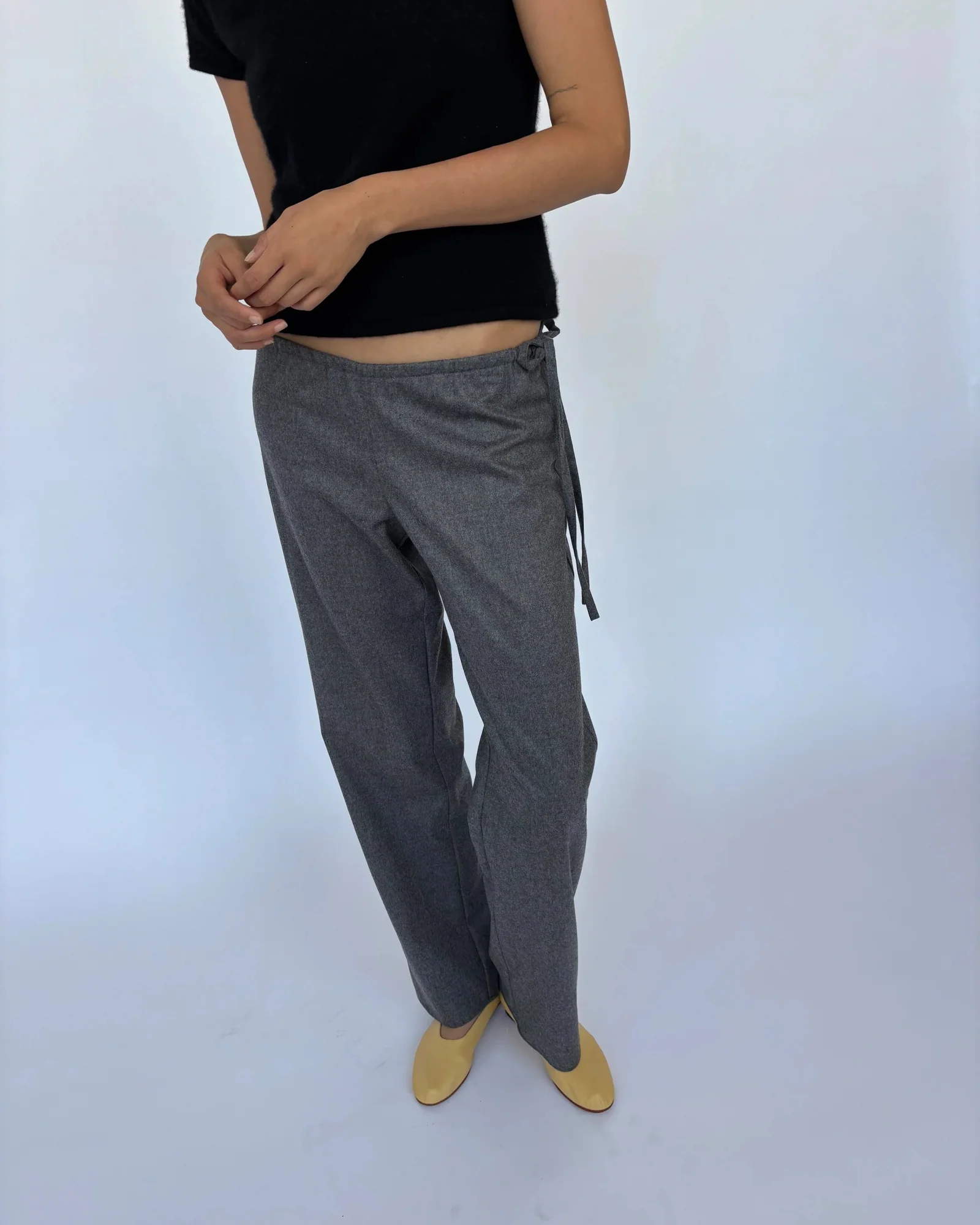 Wool Tie Pants | Grey - Image 4