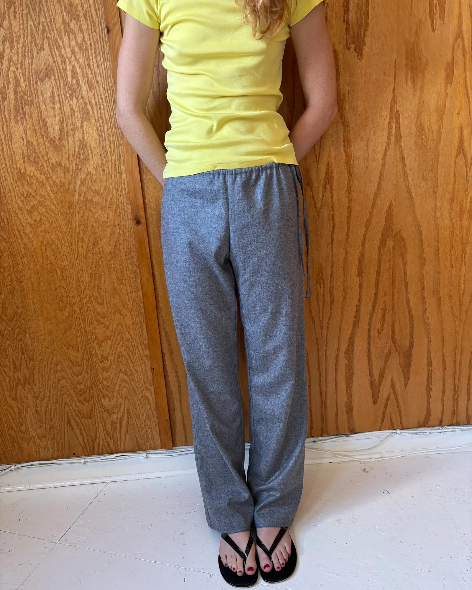 Wool Tie Pants | Grey - Image 6