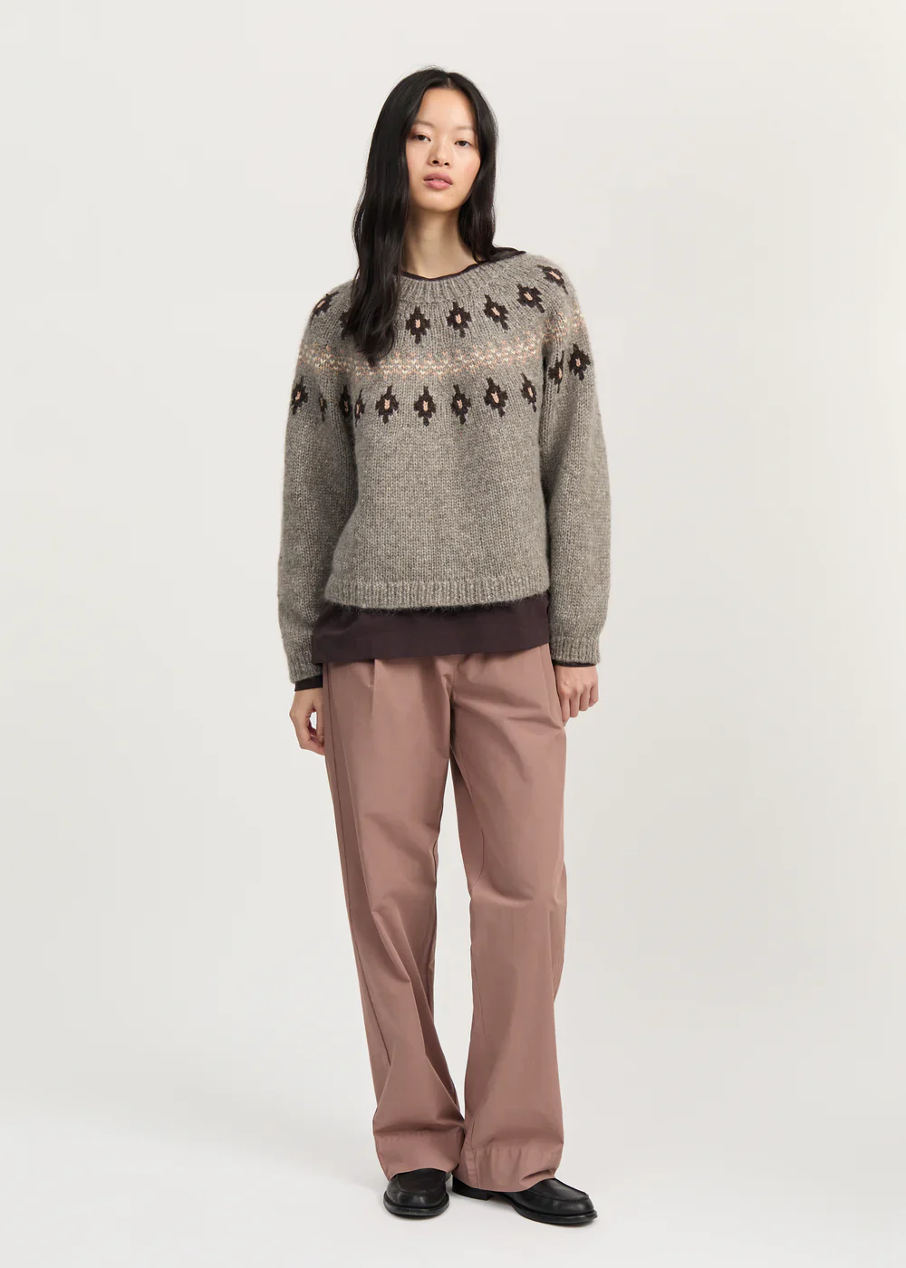 Wyn Sweater llama Wool | Mix Pure Grey - Image 2