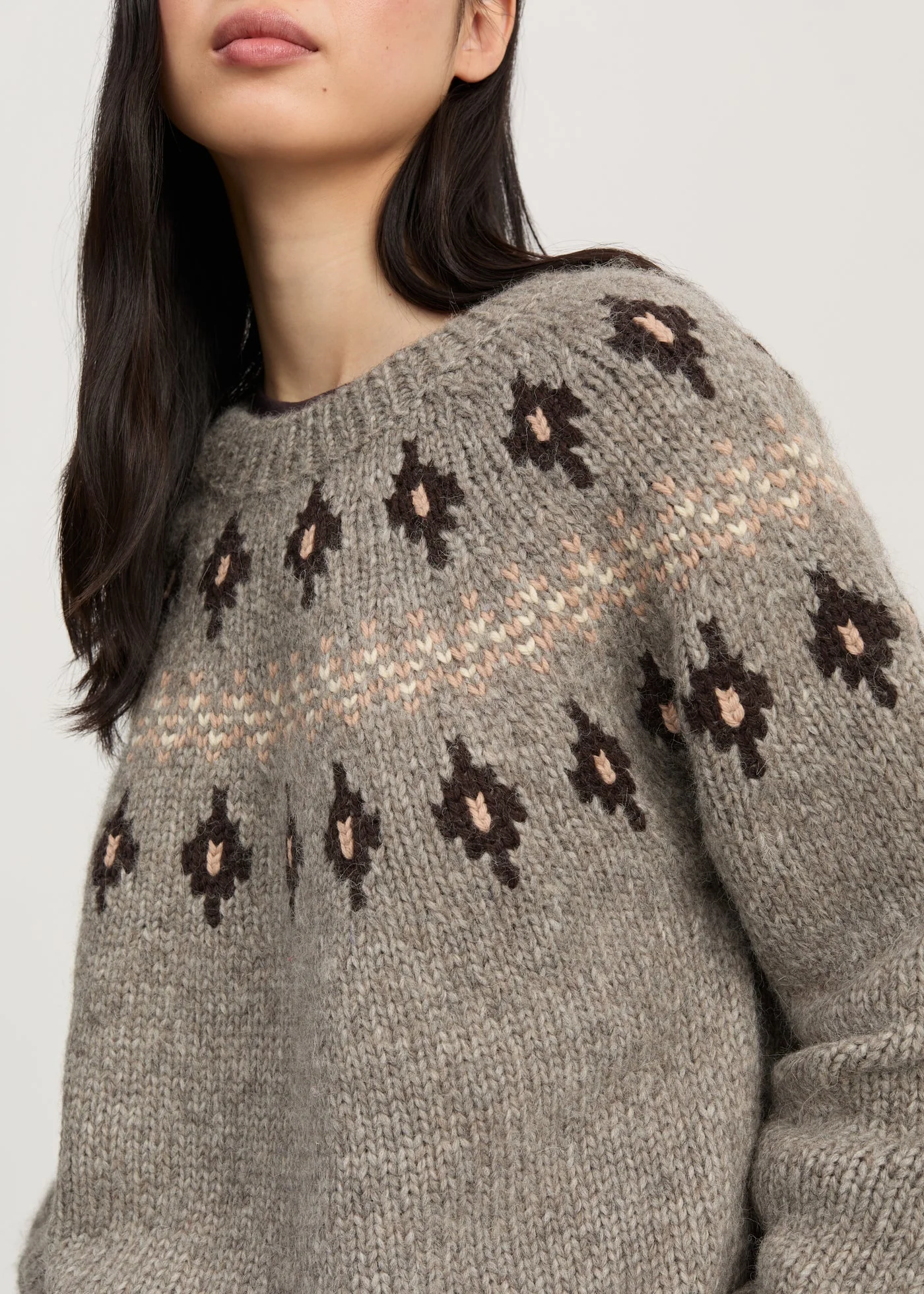 Wyn Sweater llama Wool | Mix Pure Grey - Image 3