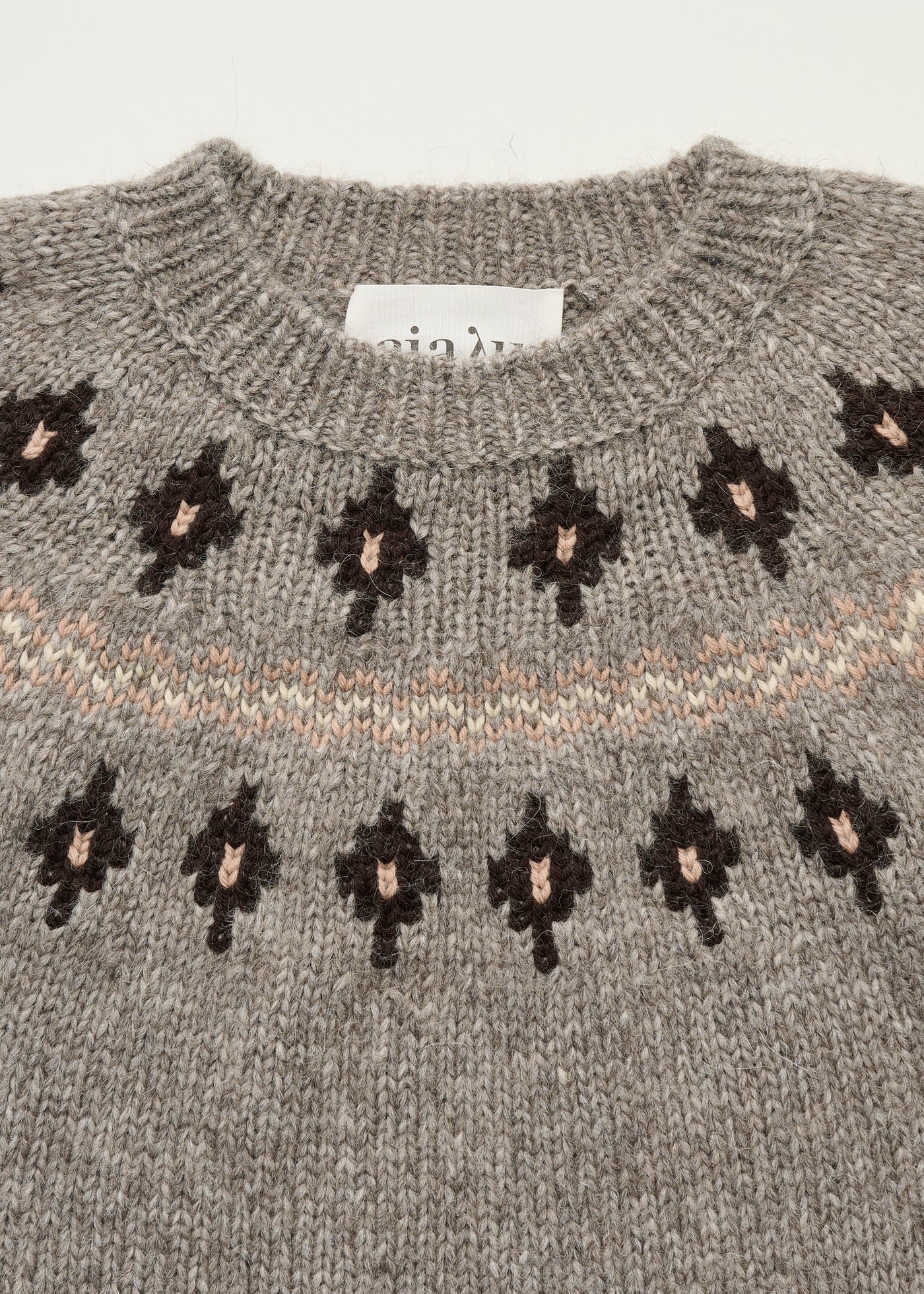 Wyn Sweater llama Wool | Mix Pure Grey - Image 4